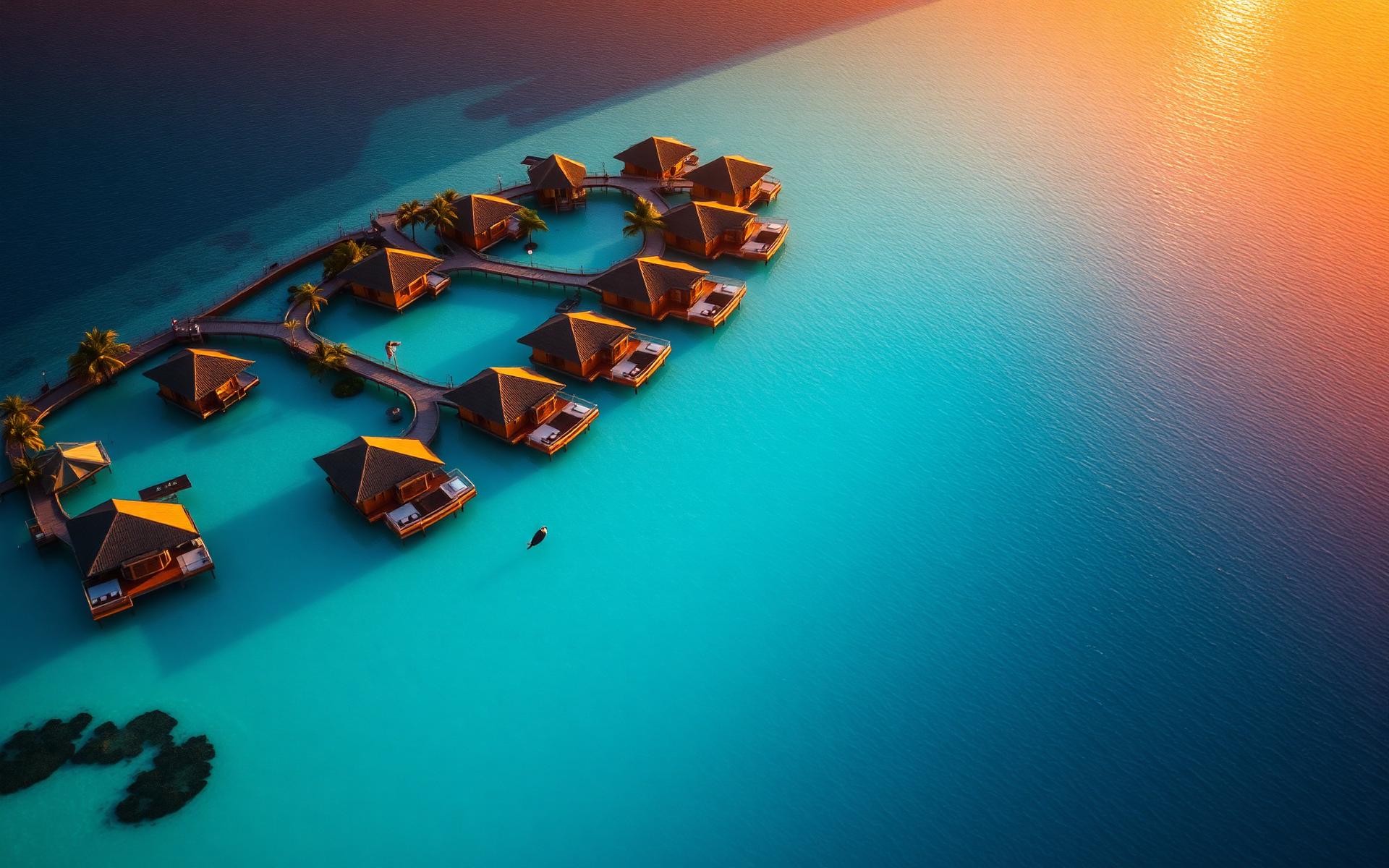 Turquoise lagoon paradise