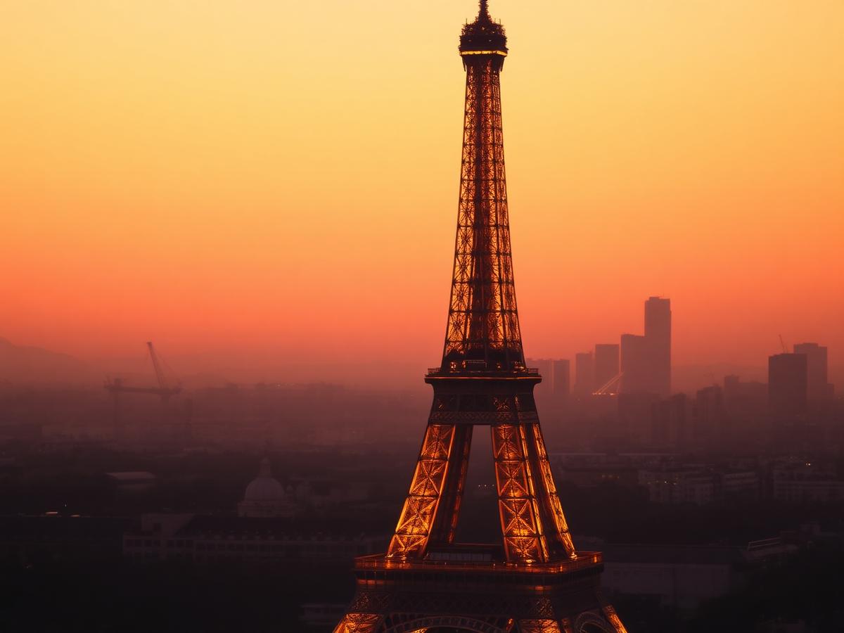 Paris at golden hour